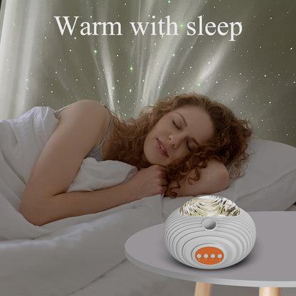 2023 New Double Effect Northern Lights Projector Lamp Milky Way Atmosphere Lamp Starry Sky Lamp White Noise Projector Lamp with Rometes