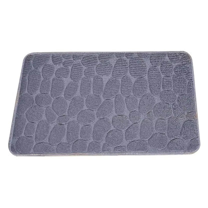 Bathroom Foot Mats Coral Velvet Mats Embossed Stone Memory Foam Embroidery Thickened Absorbent Mats Door Mats G003